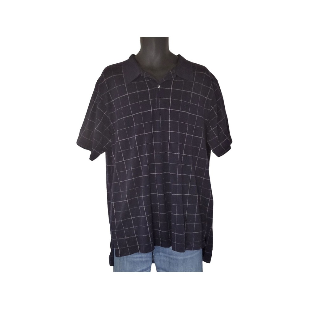 Polo Ralph Lauren Polo Men Sz XL Geometric Blue Short Sleeve Vintage